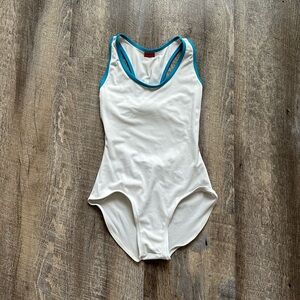 White Microfiber Yumiko Leotard Size Large L